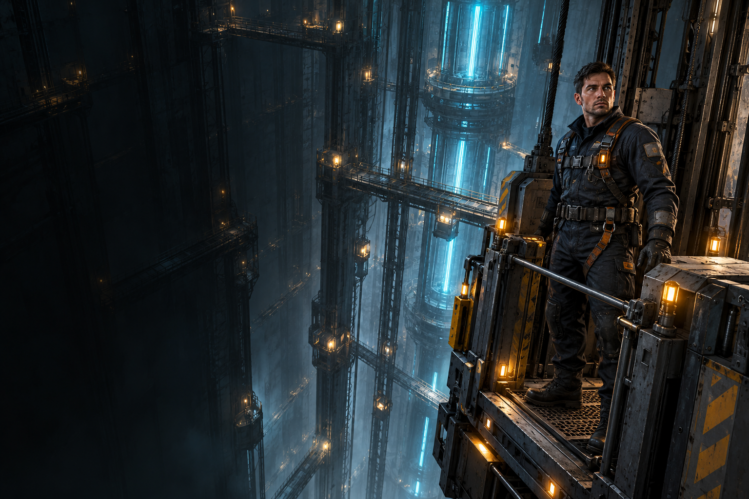 Marek Venn, the male pilot of the C-9 elevator